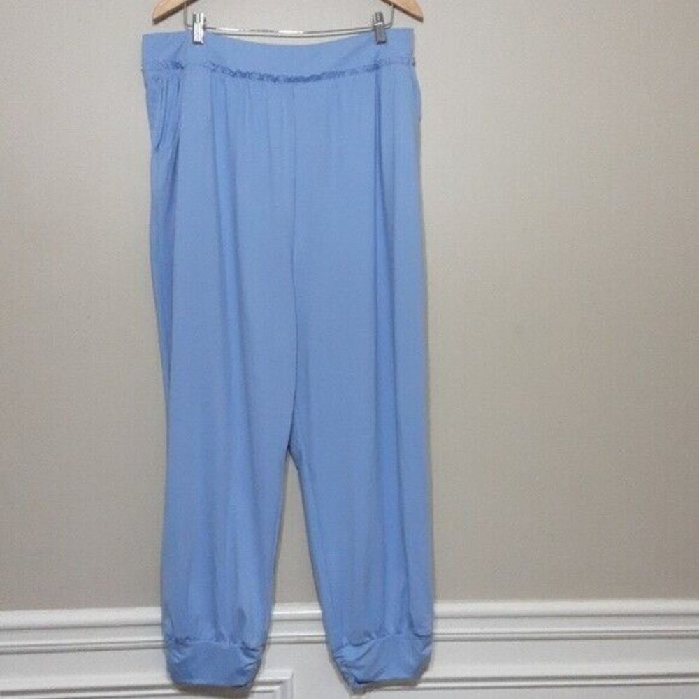 zelos pull on jogger pants women’s XXL performance blue training stretchy Y2K